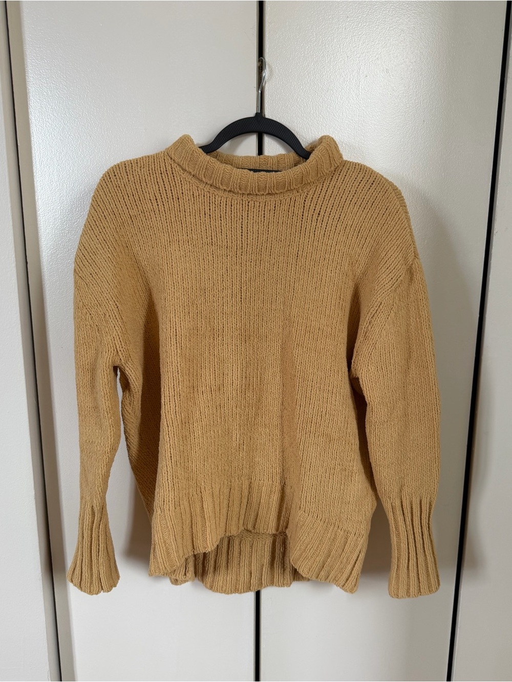 Women's Yellow-Tan Knit Sweater